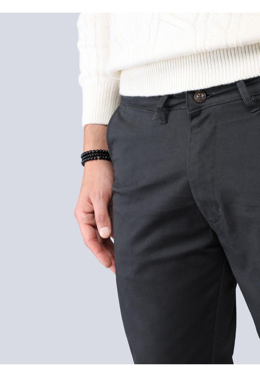 Pantalón Chino Spandex Regular Fit Gris oscuro Soviet SCIB100GO-2