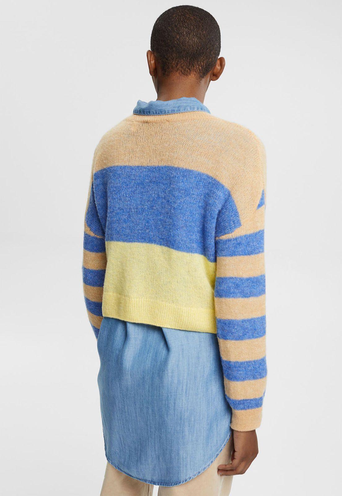 Sweater Con Mezcla De Lana Mujer Esprit Gris claro-1