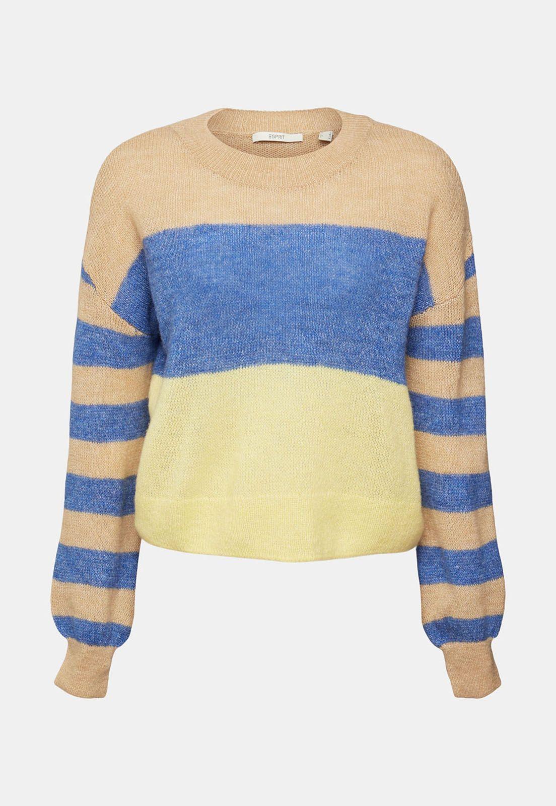 Sweater Con Mezcla De Lana Mujer Esprit Gris claro-3