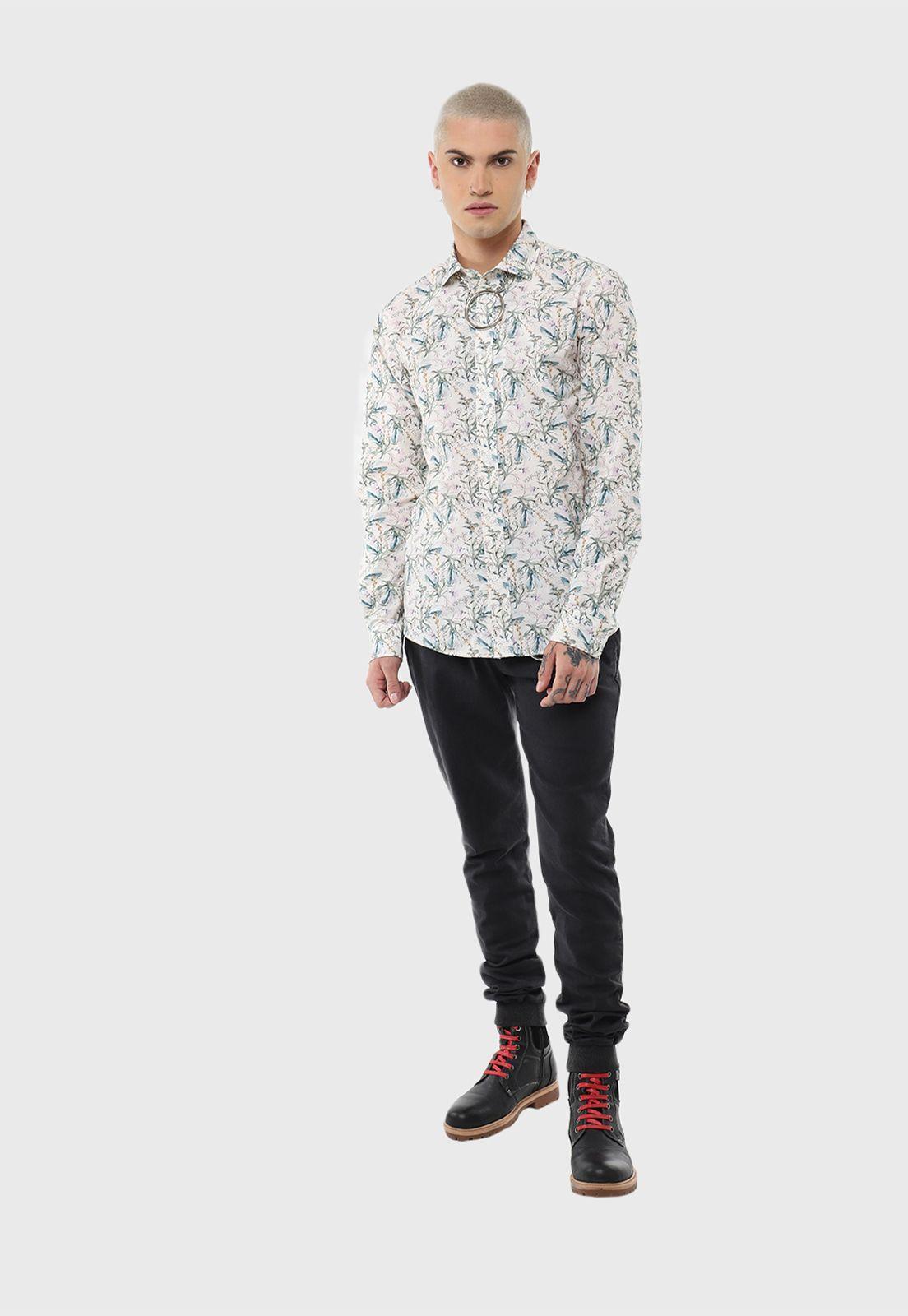 Camisa Casual Print Flores Soviet-3