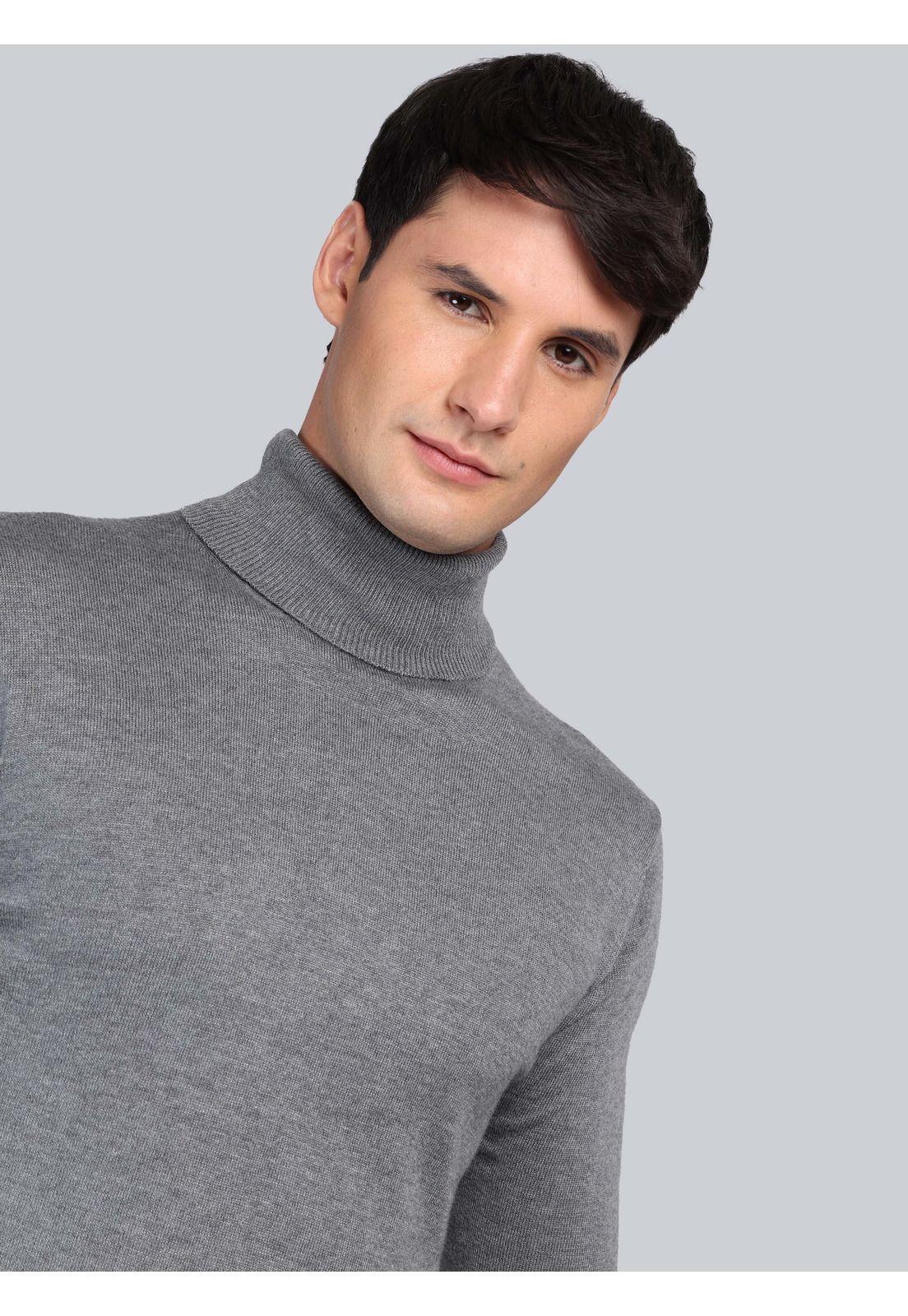 Sweater Cuello Alto Regular Fit Gris Arrow SW33085GR-2