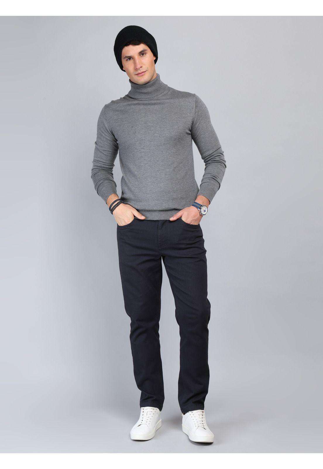 Sweater Cuello Alto Regular Fit Gris Arrow SW33085GR-3