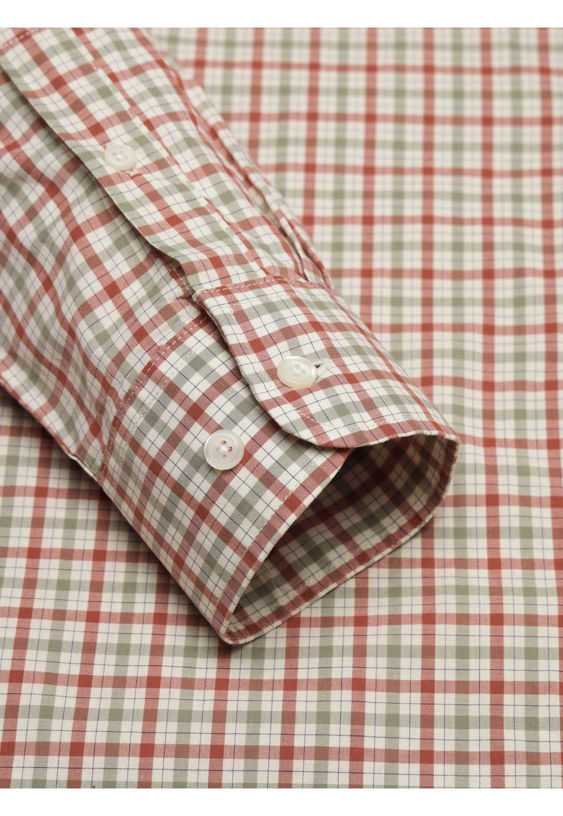 Camisa A Cuadros Regular Fit Rojo Arrow CM34008RO-5