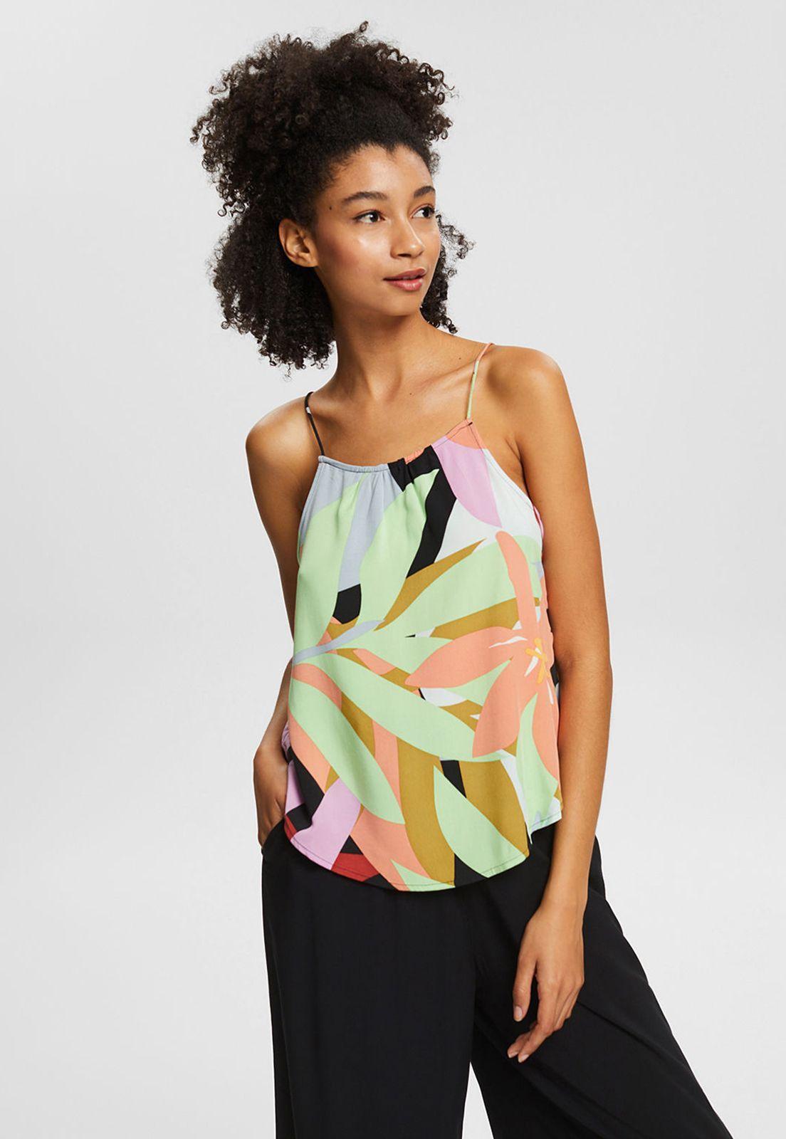 Blusa Estampada Con Tirantes Esprit-0