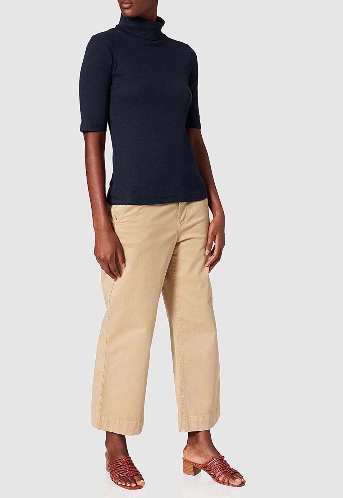 Polera Mujer Manga Corta Y Cuello Alto Esprit-0