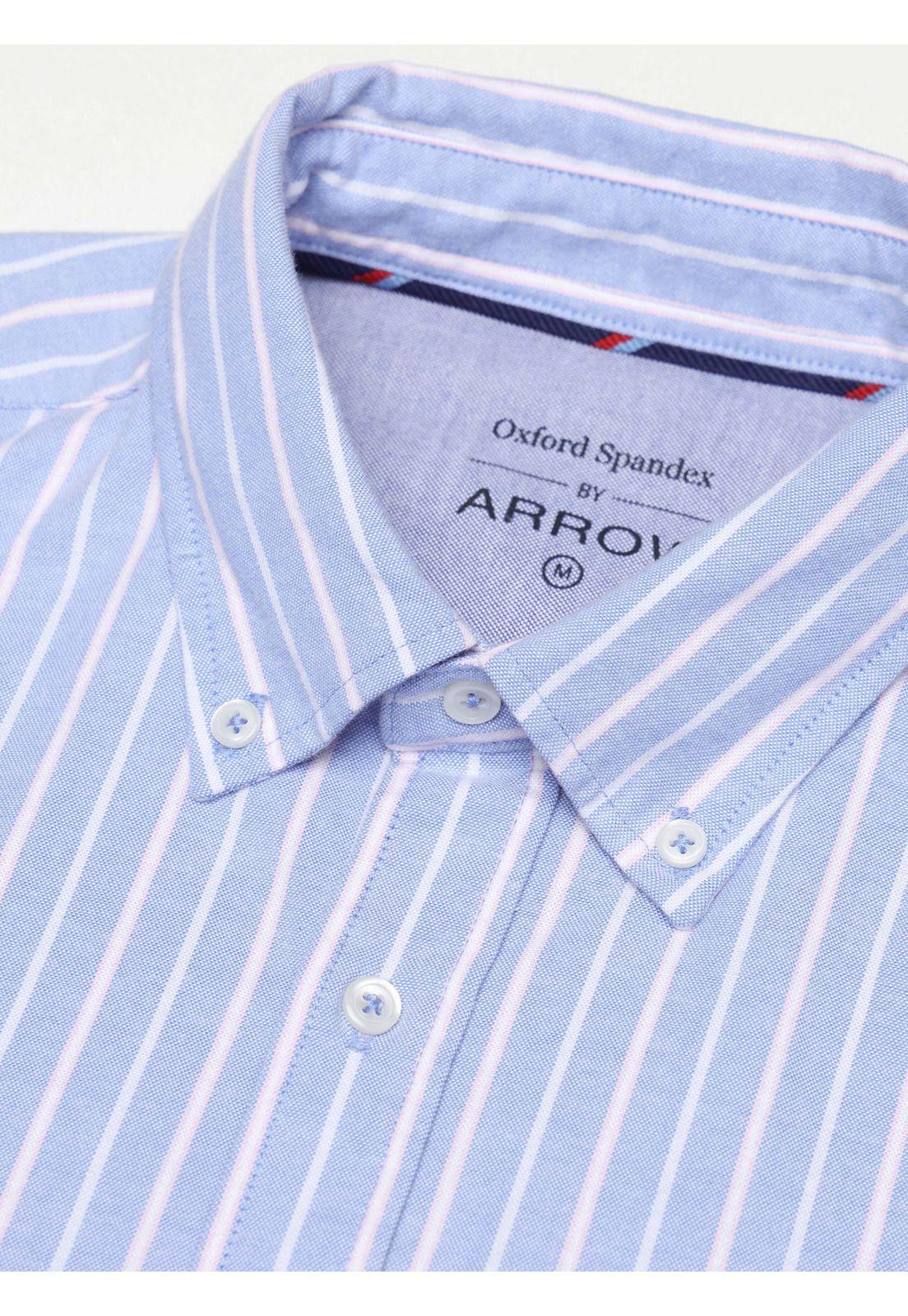 Camisa Oxford Spandex Regular Fit Azul Arrow CM34004AZ-4