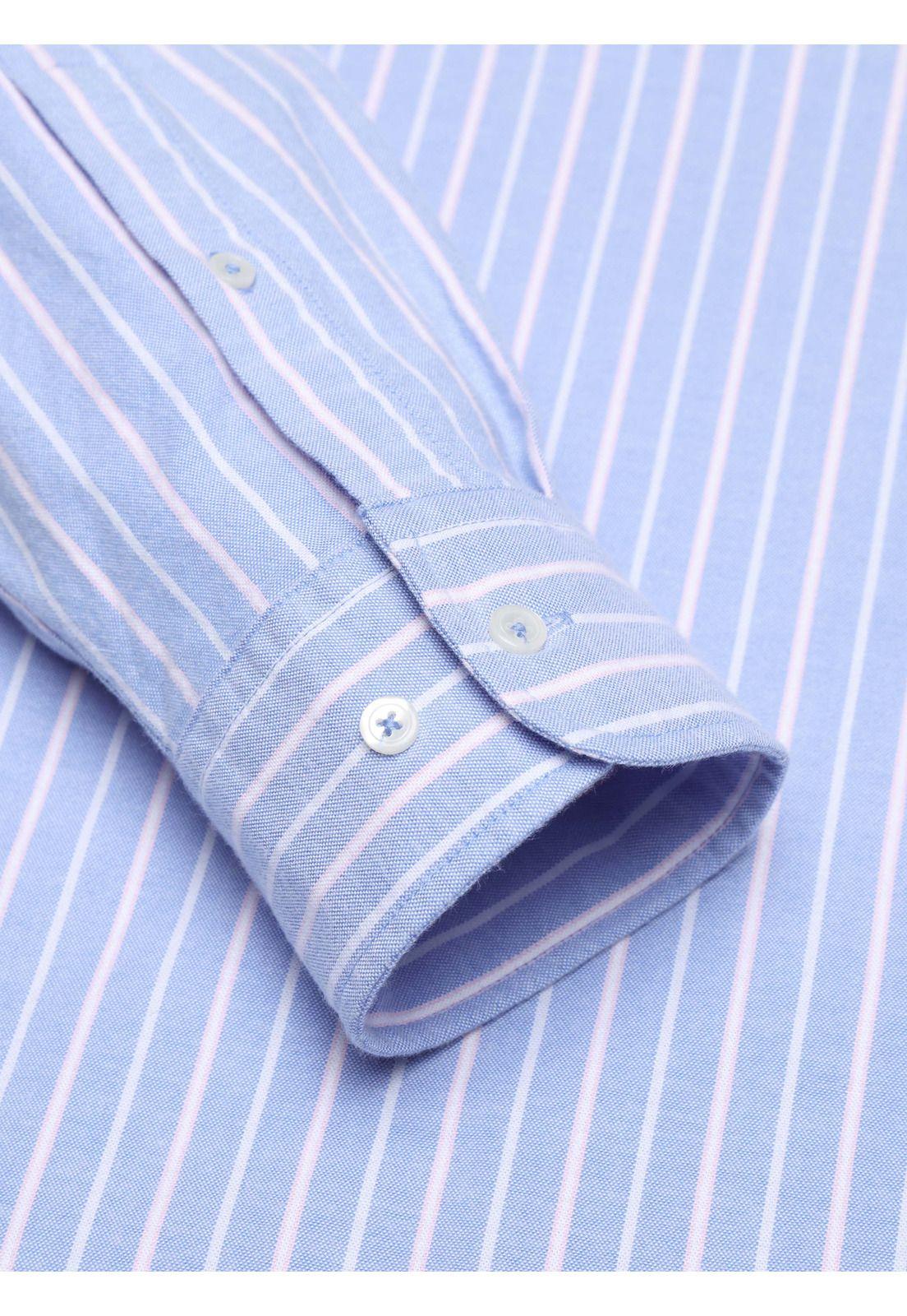 Camisa Oxford Spandex Regular Fit Azul Arrow CM34004AZ-5