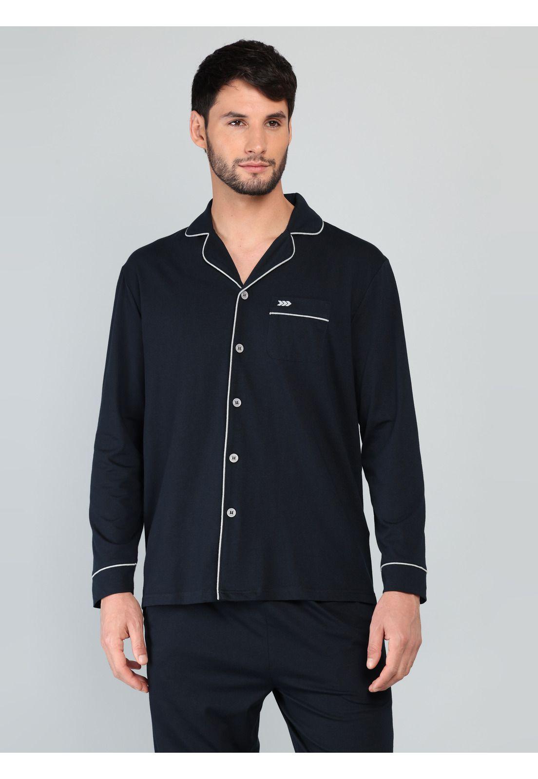 Pijama Clásico Regular Fit Azul Arrow P1I3312AZ-2