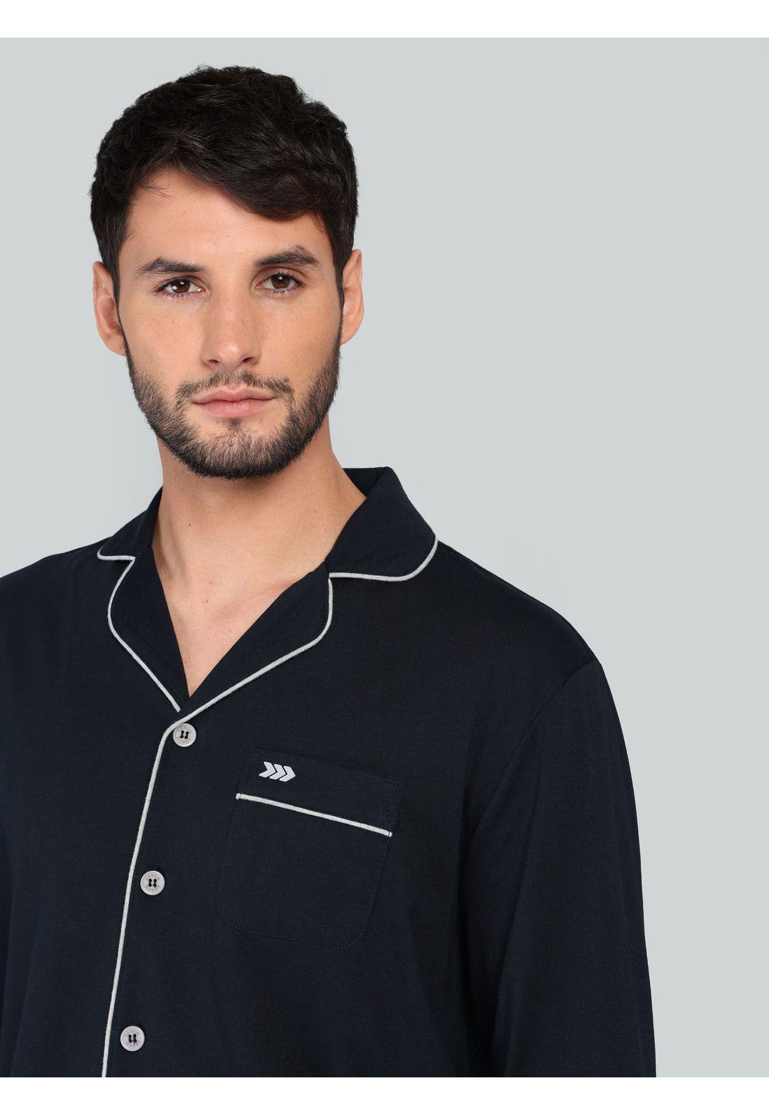 Pijama Clásico Regular Fit Azul Arrow P1I3312AZ-3