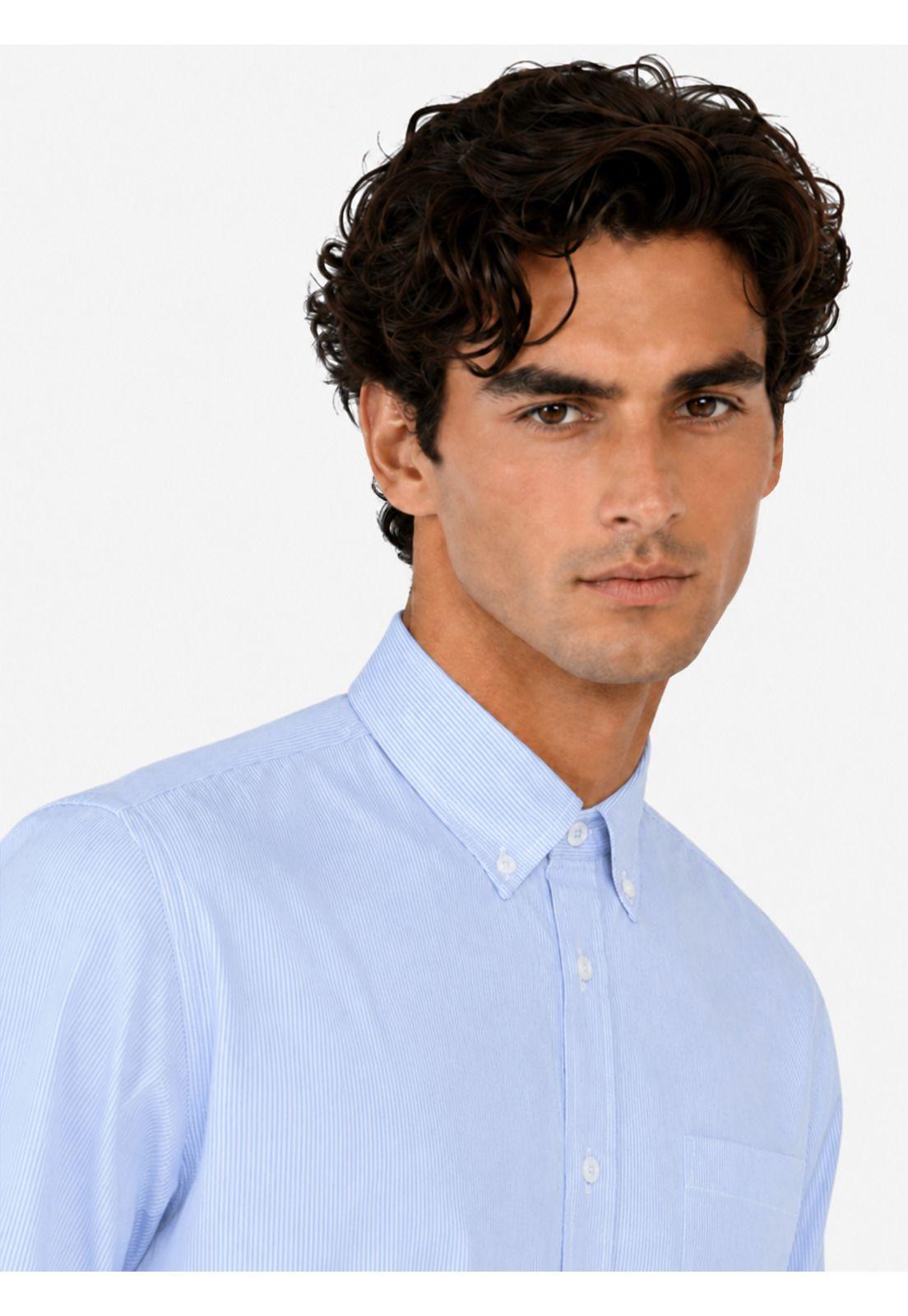 Camisa Formal Rayas Tailored Fit Celeste Arrow ARM0627CE-3