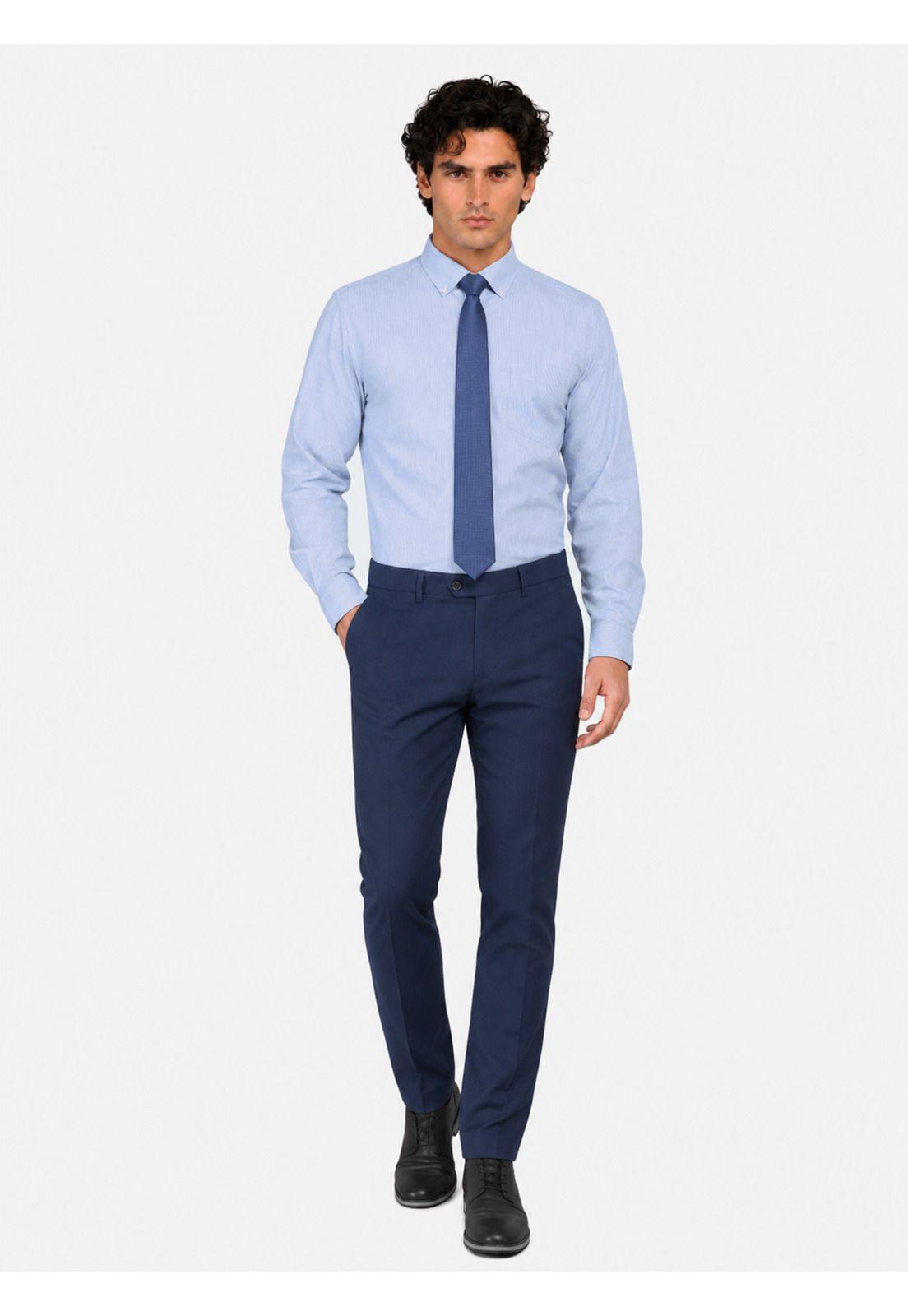 Camisa Formal Rayas Tailored Fit Celeste Arrow ARM0627CE-4