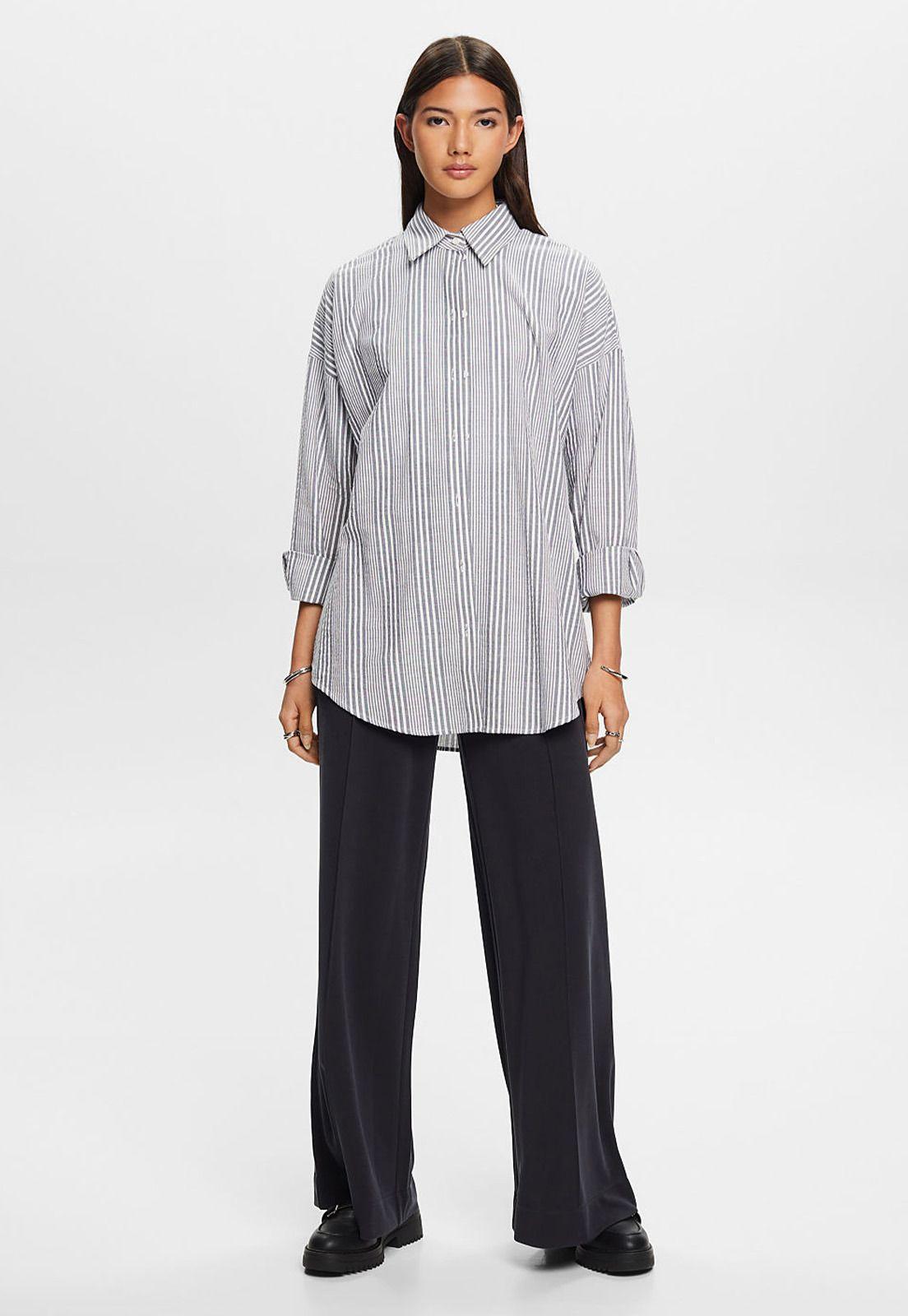 Blusa camisera Oversize diseño de rayas Mujer Esprit-3