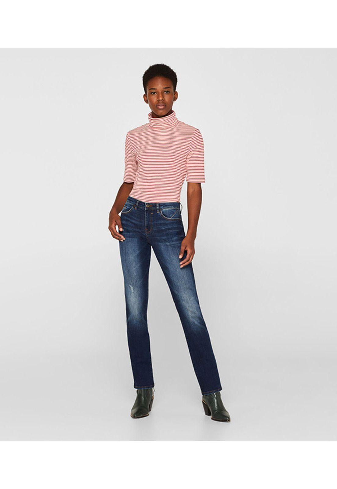 Jeans straight medium rise-4