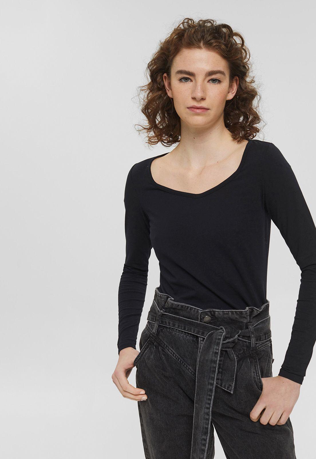 Polera mujer manga larga Esprit-0