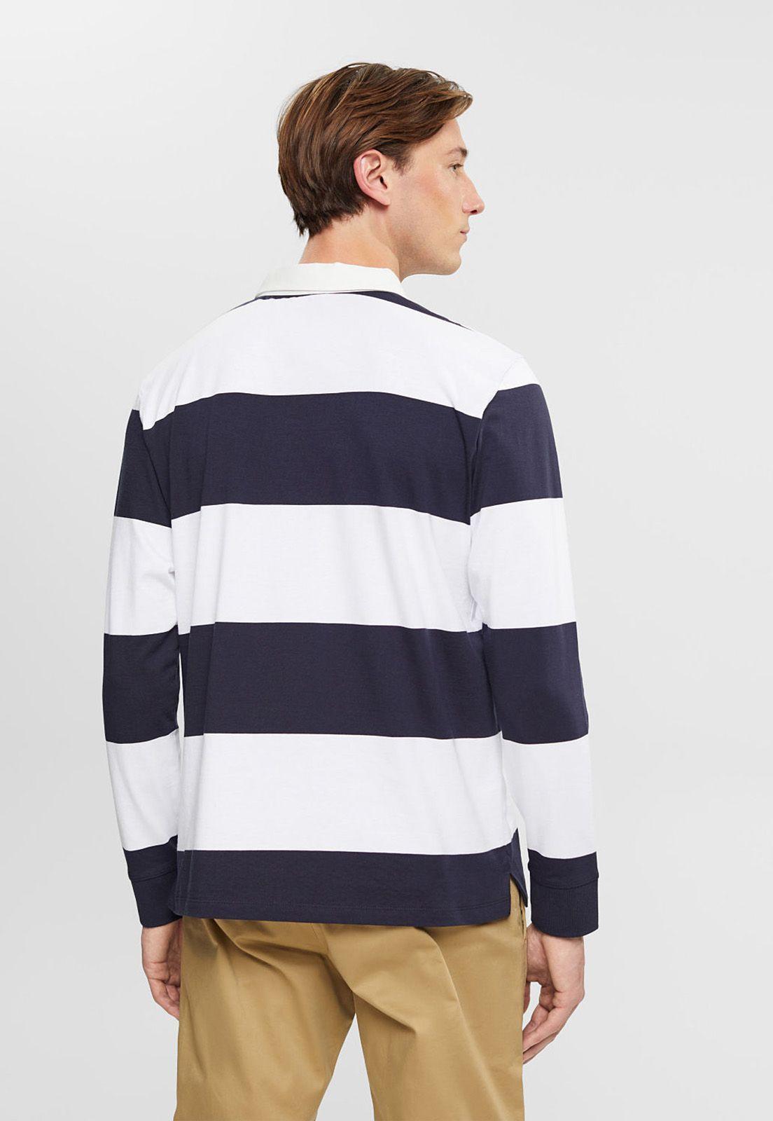 Polera De Piqué Manga Larga a Rayas Esprit-1