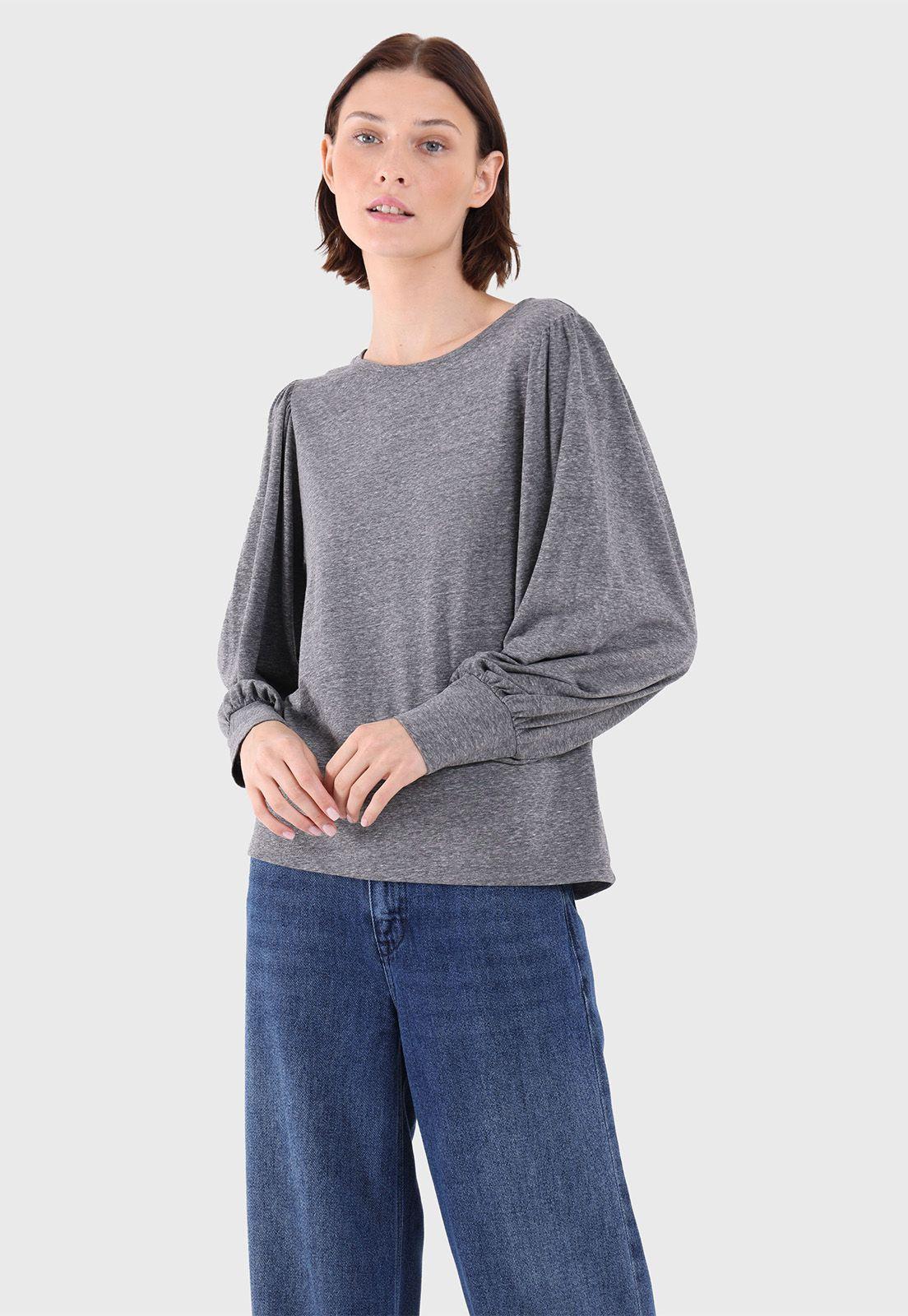 Polera Con Mangas Abullonadas Mujer Esprit-1