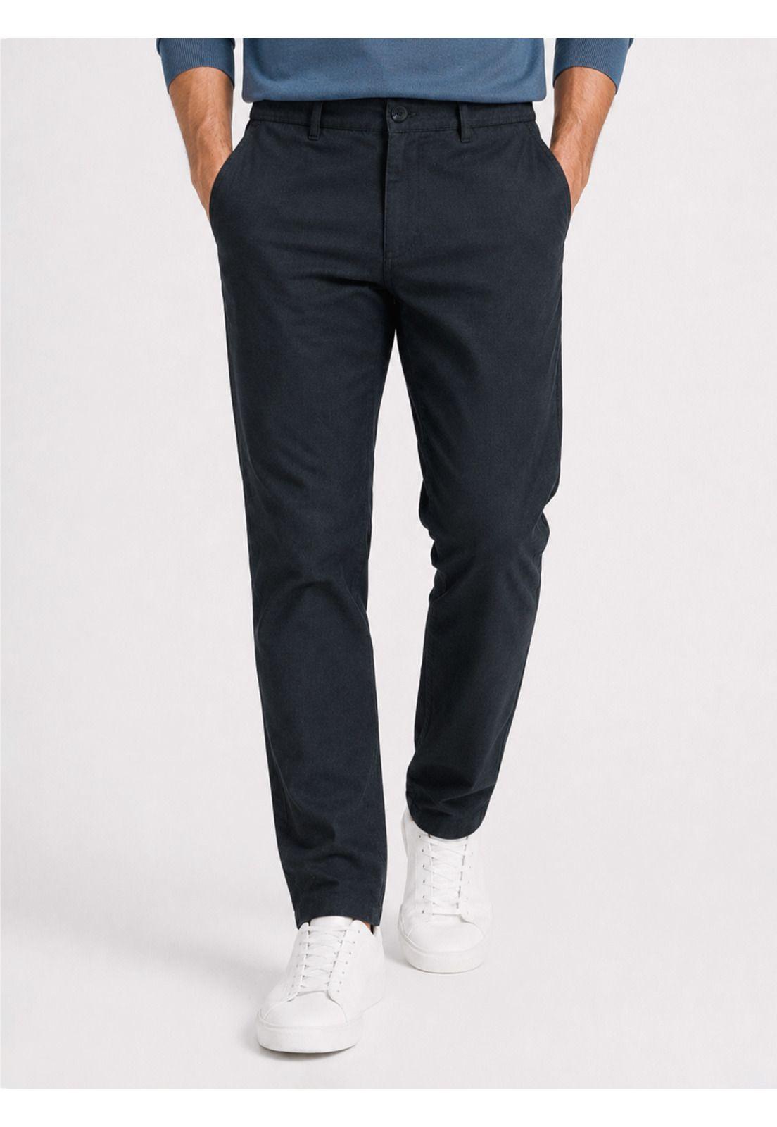Pantalón Lino Algodón Regular Fit Azul Marino Arrow PA34082NB-0