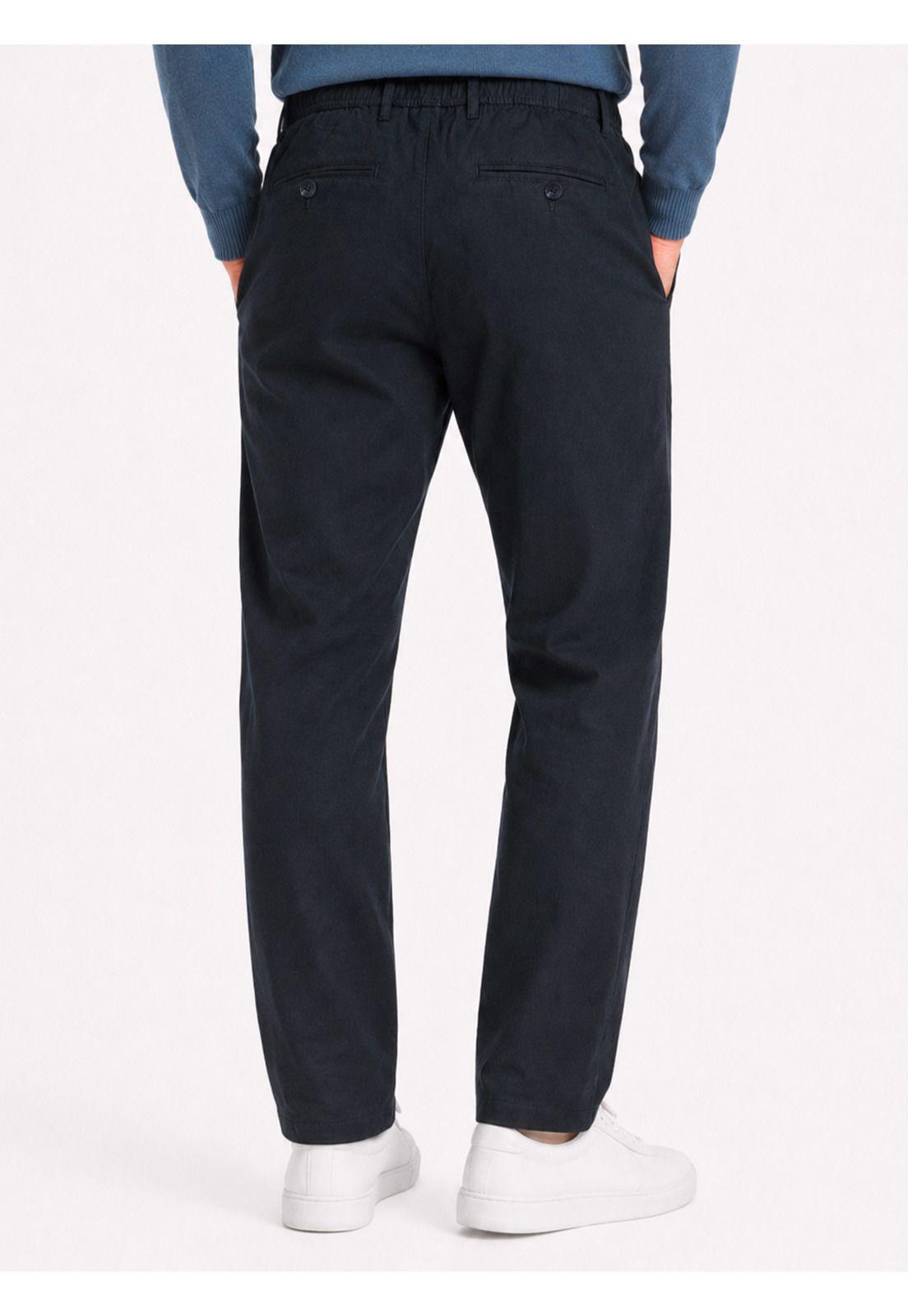 Pantalón Lino Algodón Regular Fit Azul Marino Arrow PA34082NB-1