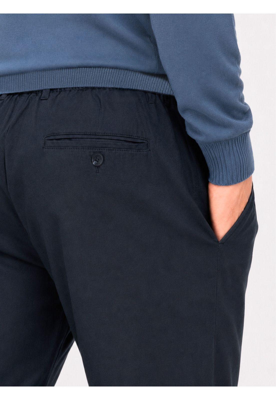 Pantalón Lino Algodón Regular Fit Azul Marino Arrow PA34082NB-2