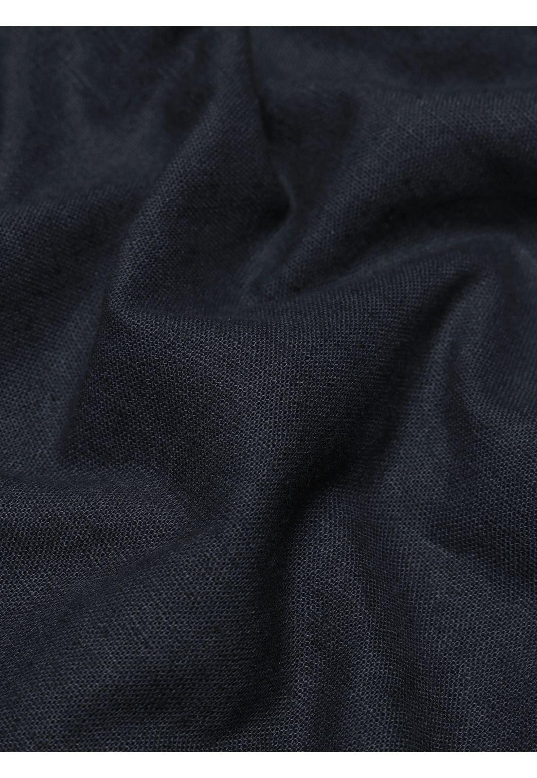 Pantalón Lino Algodón Regular Fit Azul Marino Arrow PA34082NB-5