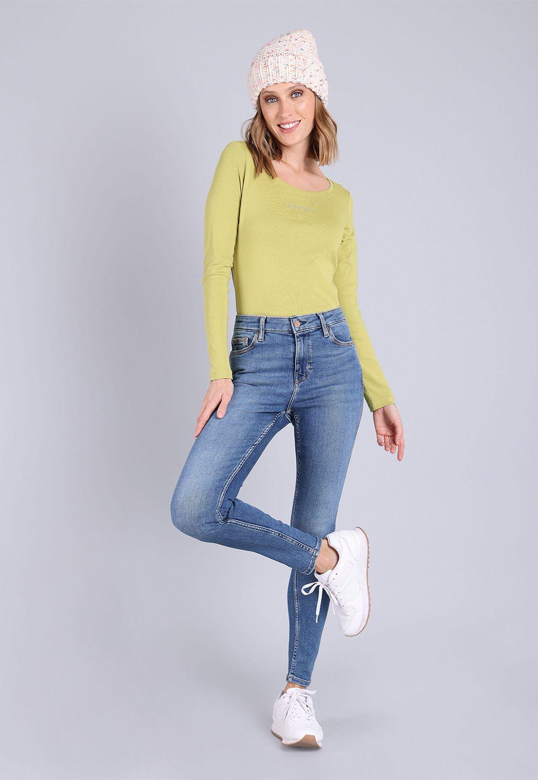 Jean slim fit desgastado Mujer Esprit 083CC1B311-2