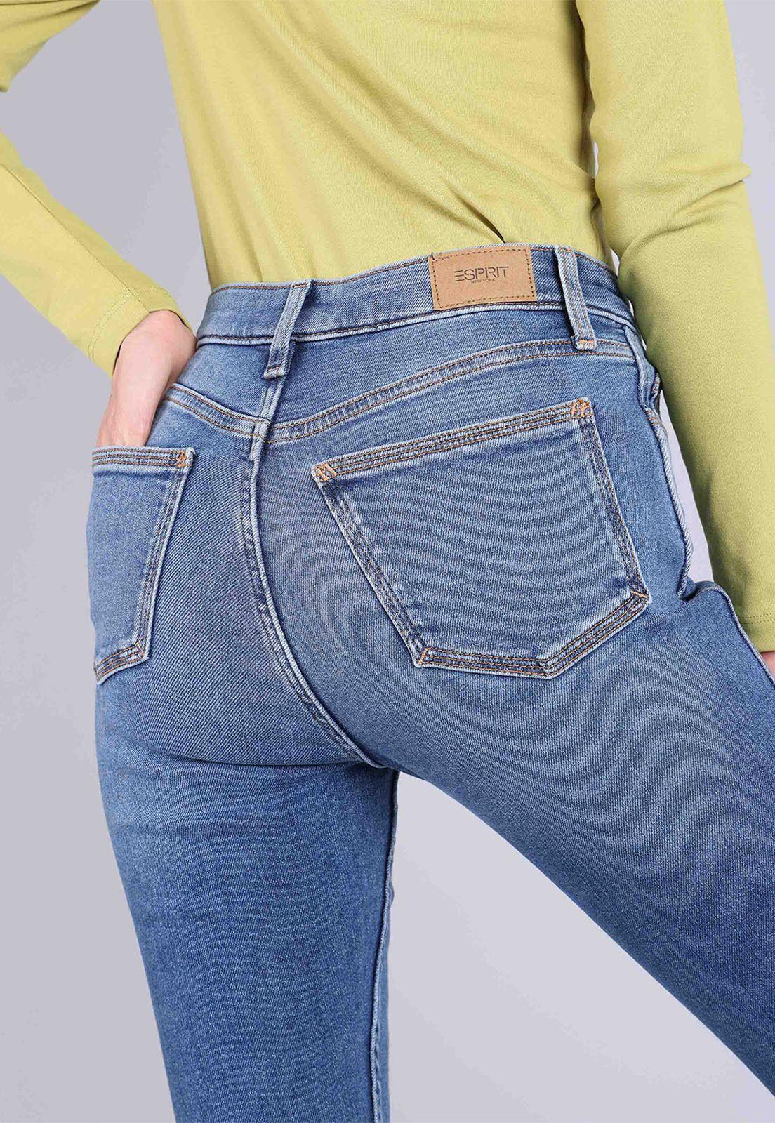 Jean slim fit desgastado Mujer Esprit 083CC1B311-4