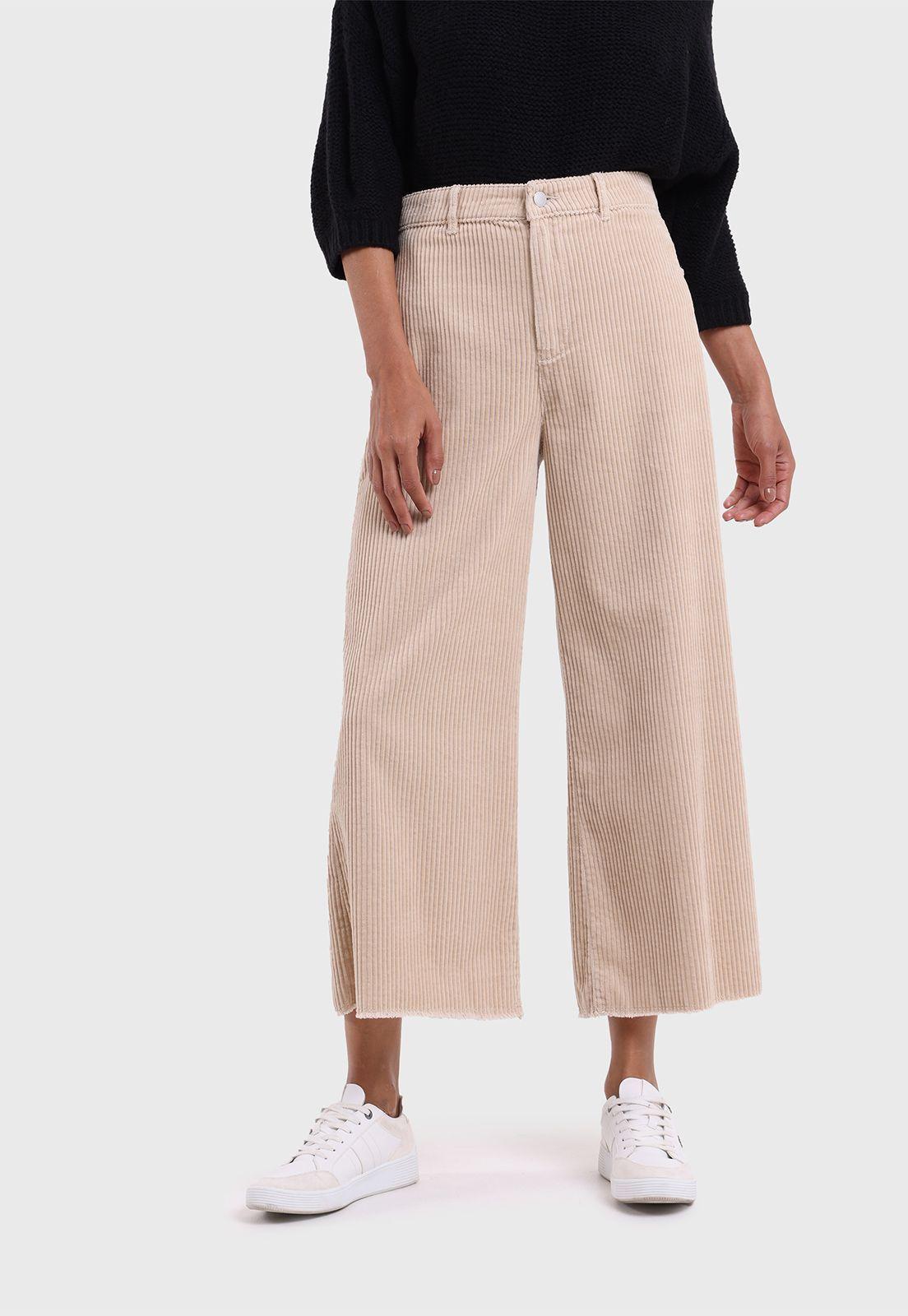 Pantalón De Pana Pierna Ancha Esprit-0