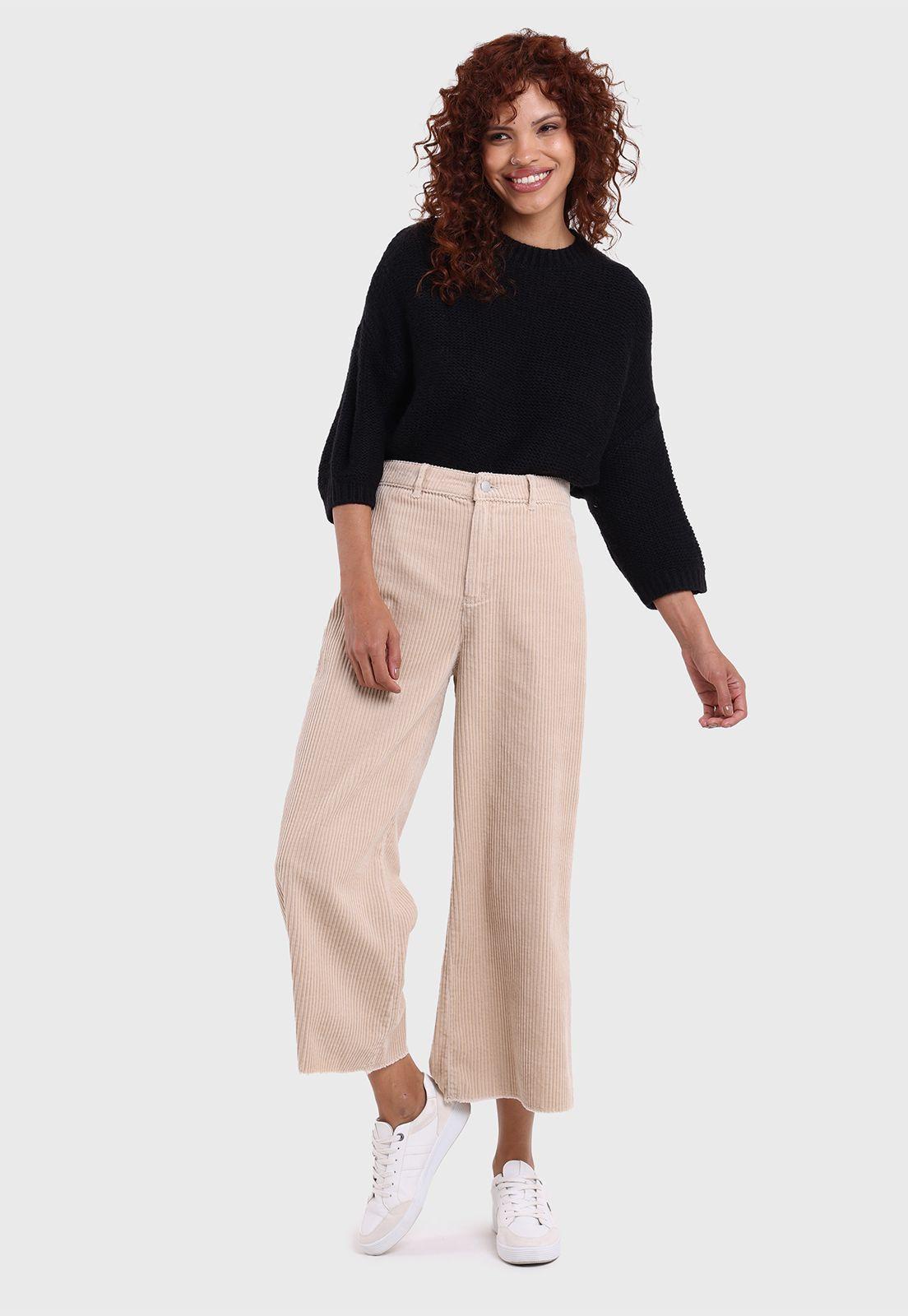 Pantalón De Pana Pierna Ancha Esprit-4