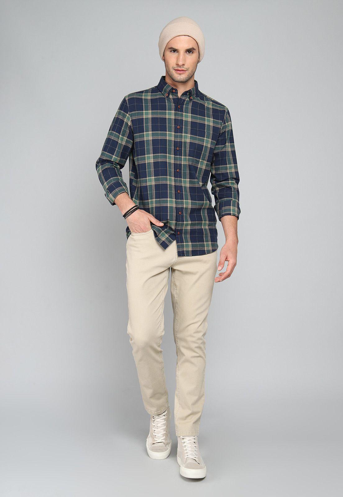 Camisa Cuadros Manga Larga Arrow CM31012NB-3