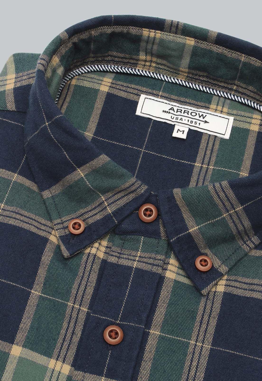 Camisa Cuadros Manga Larga Arrow CM31012NB-4