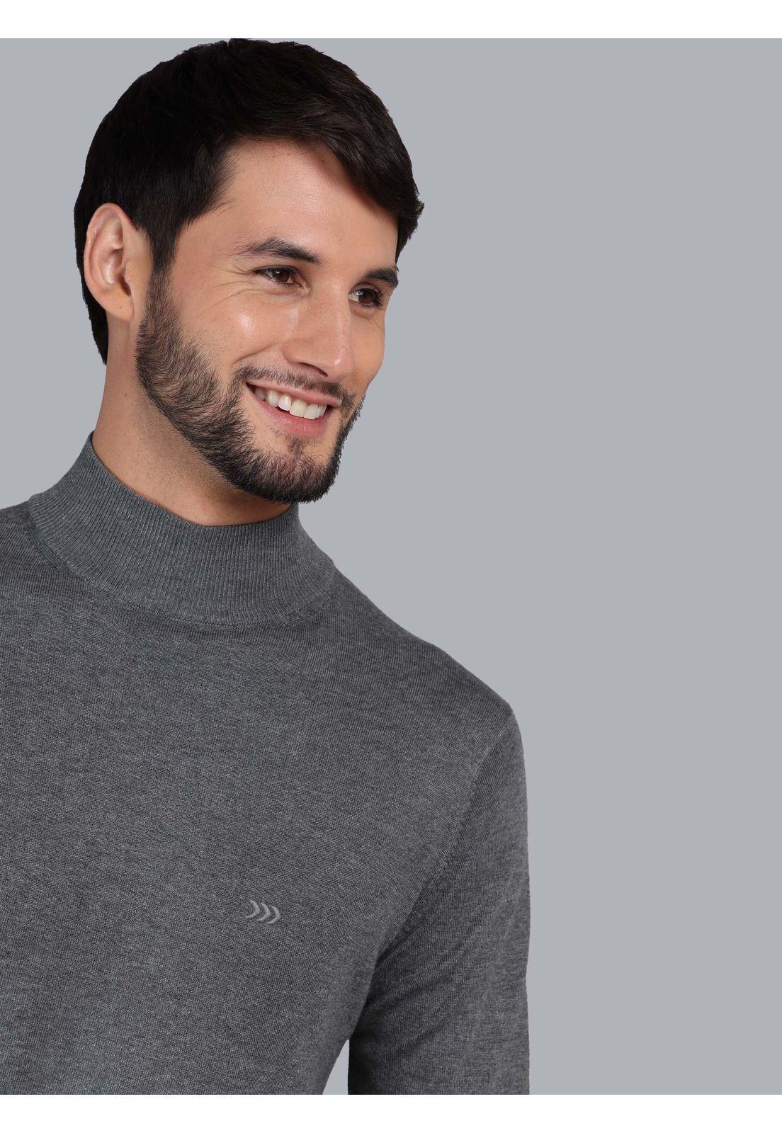 Sweater Cuello Alto Regular Fit Gris Arrow SW33016GR-2