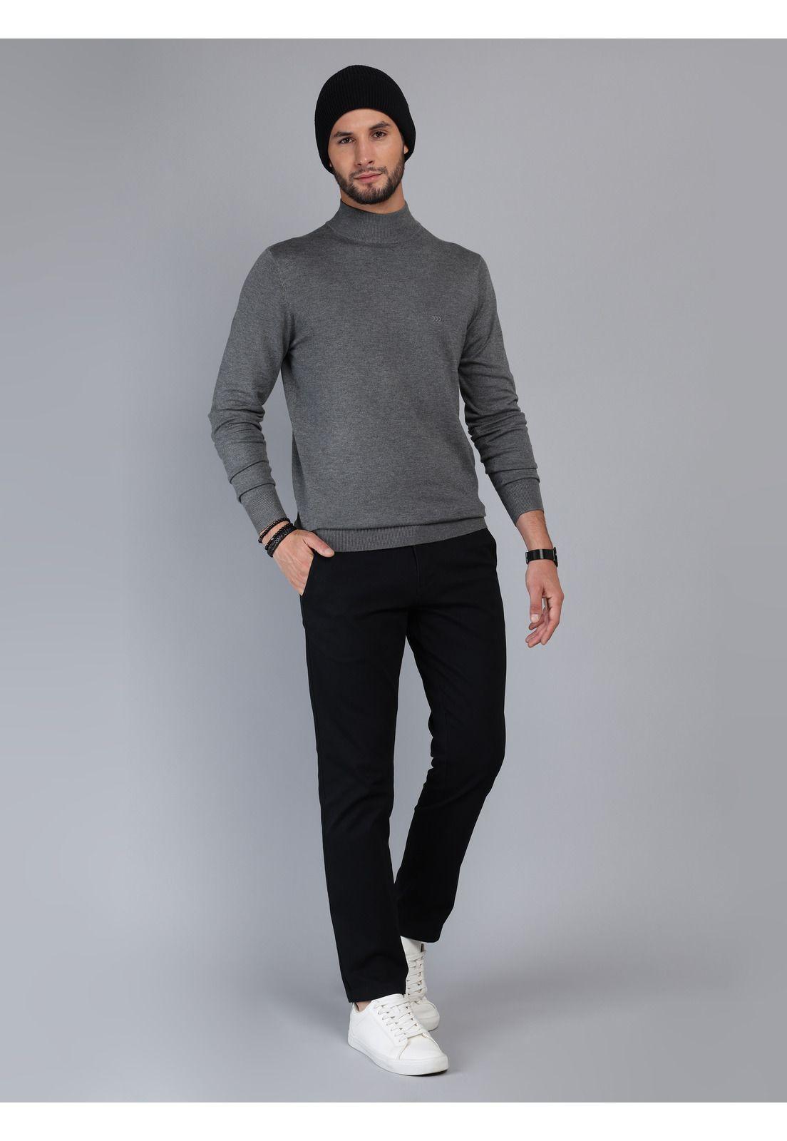 Sweater Cuello Alto Regular Fit Gris Arrow SW33016GR-3