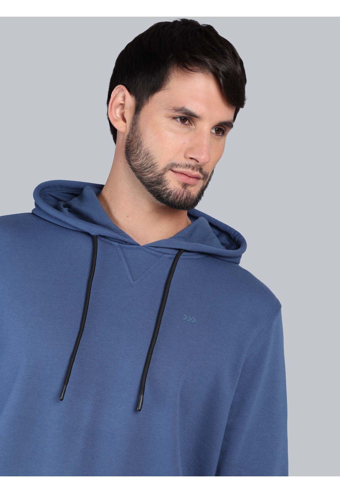 Polerón Con Capucha Regular Fit Azul Arrow PL33026AZ-2