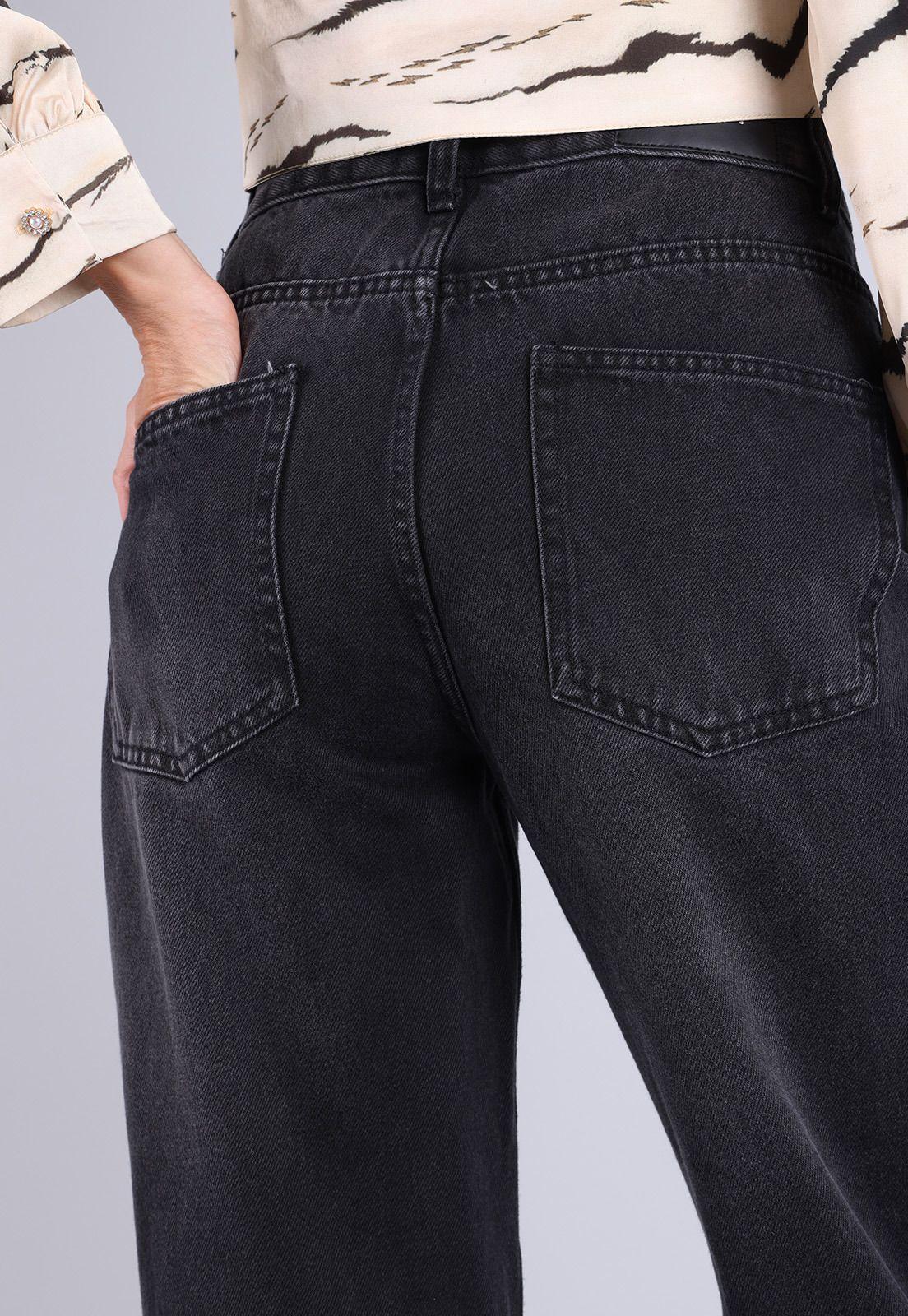 Jeans Straight Tiro Alto Mujer Soviet-4