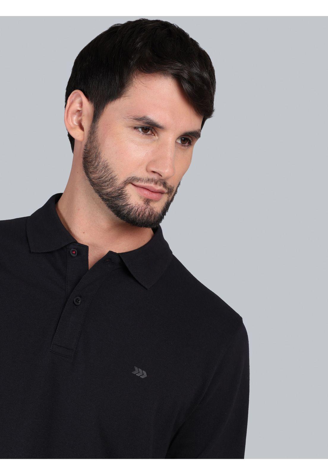 Polera Pique Regular Fit Negro Arrow PO33020NE-2