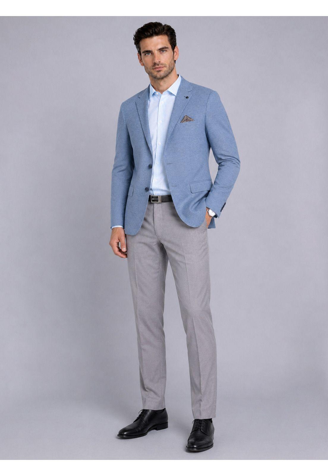 Blazer Poli Viscosa Spandex Tailored Fit Denim Van Heusen VHBZ601DE-3