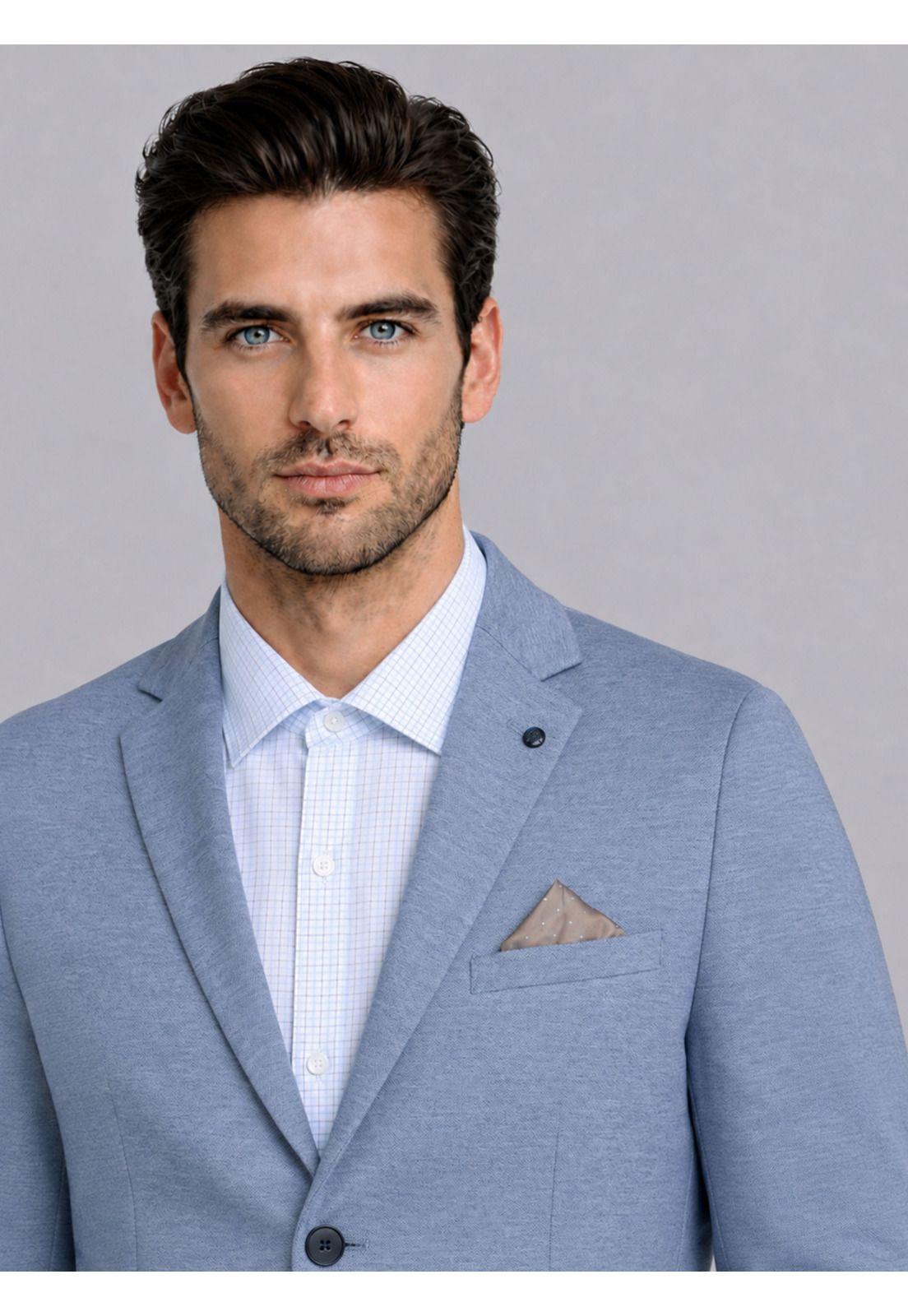 Blazer Poli Viscosa Spandex Tailored Fit Denim Van Heusen VHBZ601DE-4