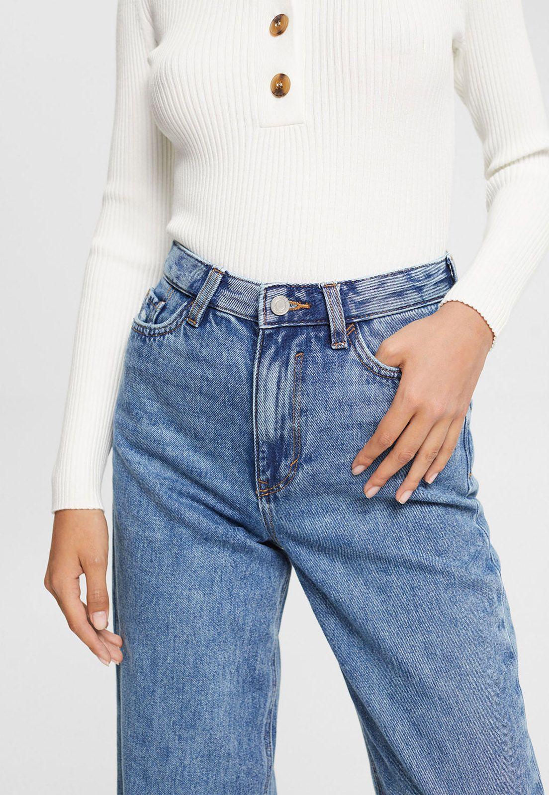 Jeans De Pierna Ancha Mujer Esprit-2
