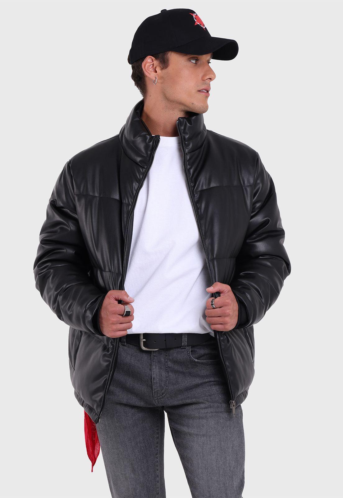 Chaqueta Acolchada PU Hombre Soviet-0