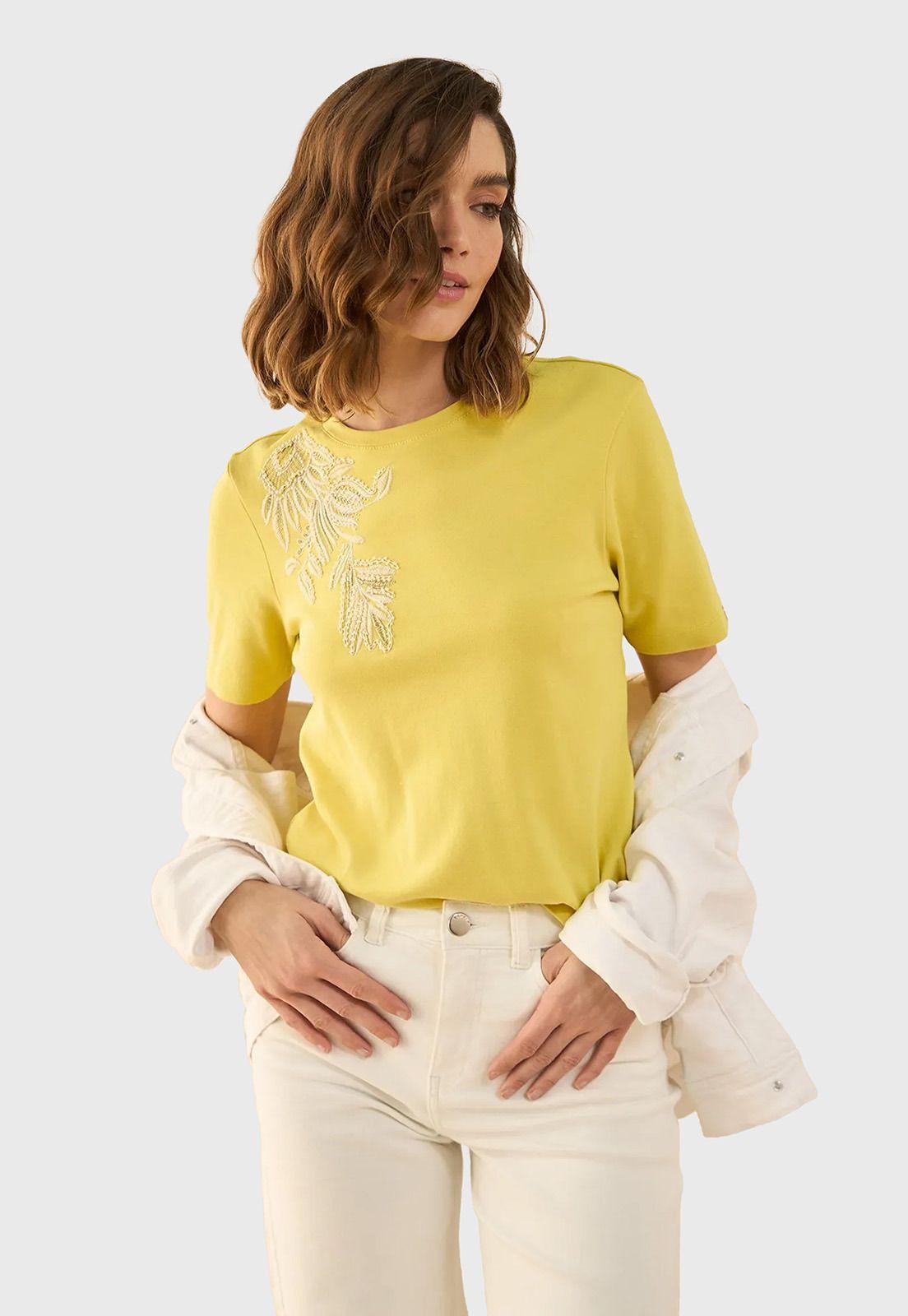 Polera Algodón con Bordados Mujer Esprit 601G019-2