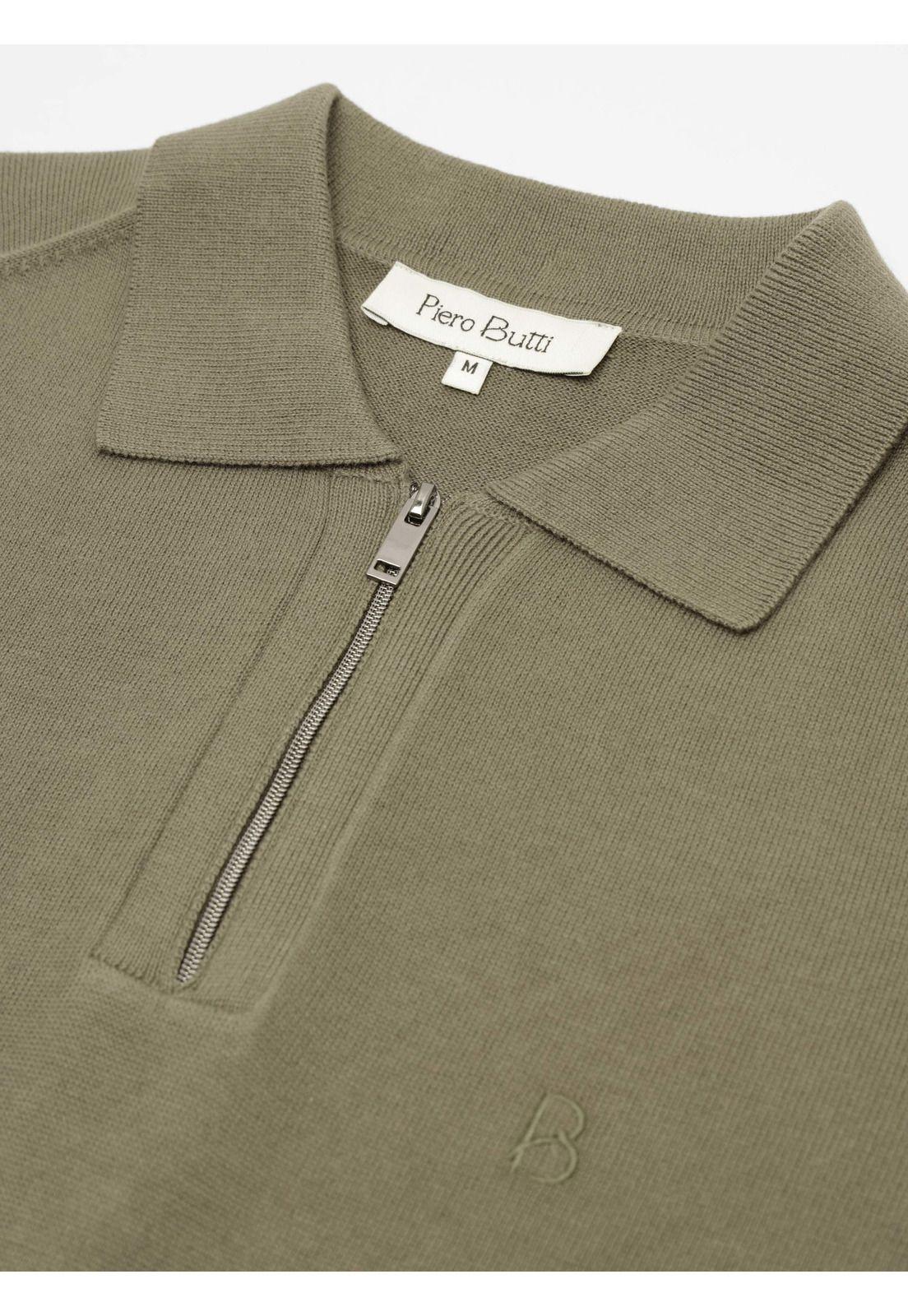 Polera tejida Lisa Regular Fit Verde Piero Butti PBDVK56VE-4