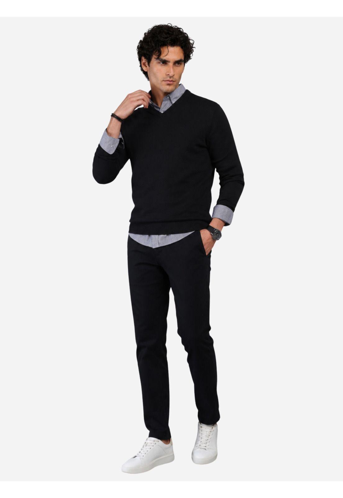 Sweater Liso Cuello V Arrow SW1000TNE-3