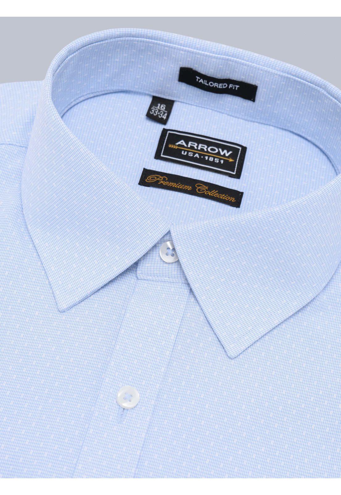 Camisa Formal Texturada Tailored Fit Celeste Arrow ARM0529CE-1