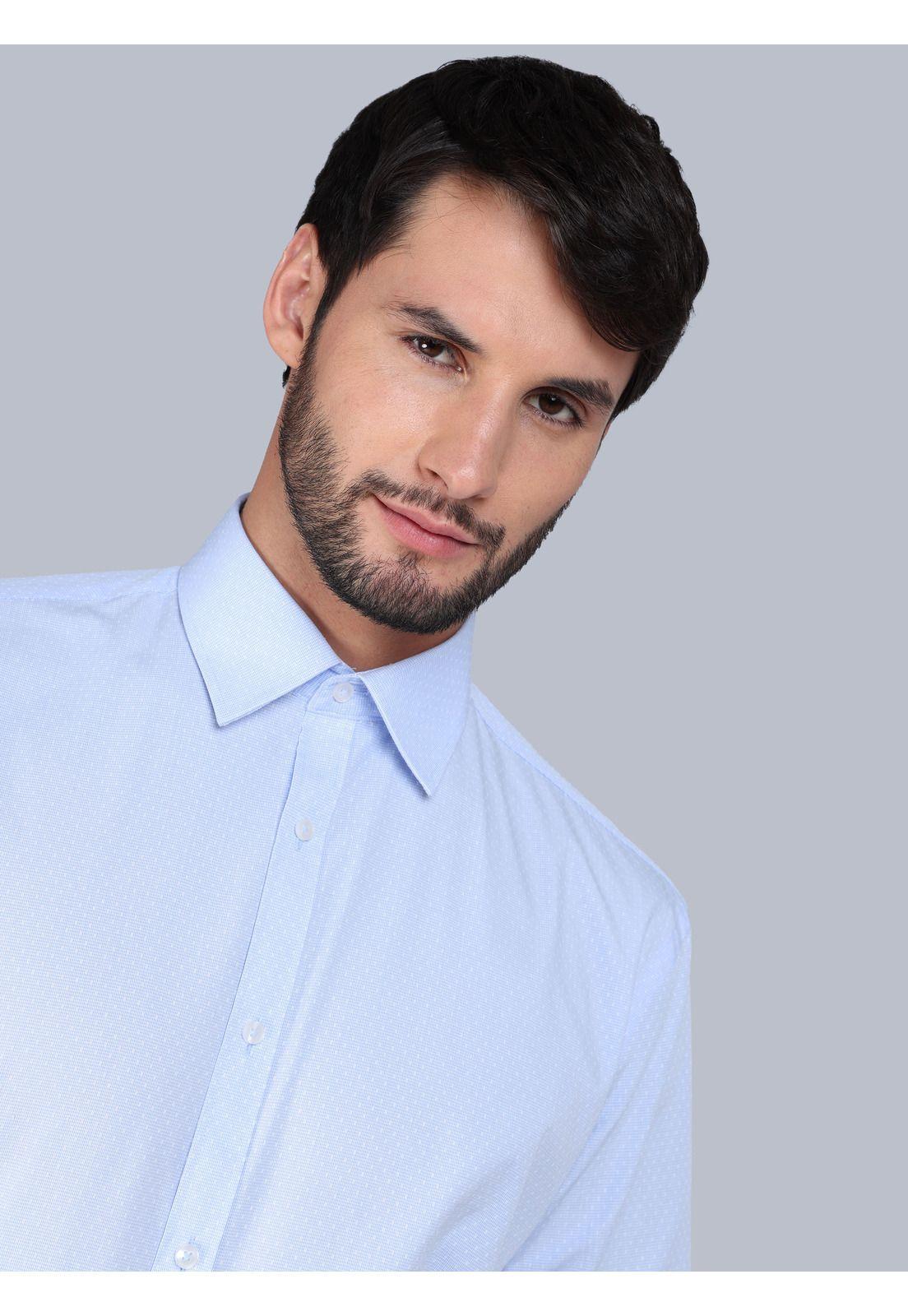Camisa Formal Texturada Tailored Fit Celeste Arrow ARM0529CE-3