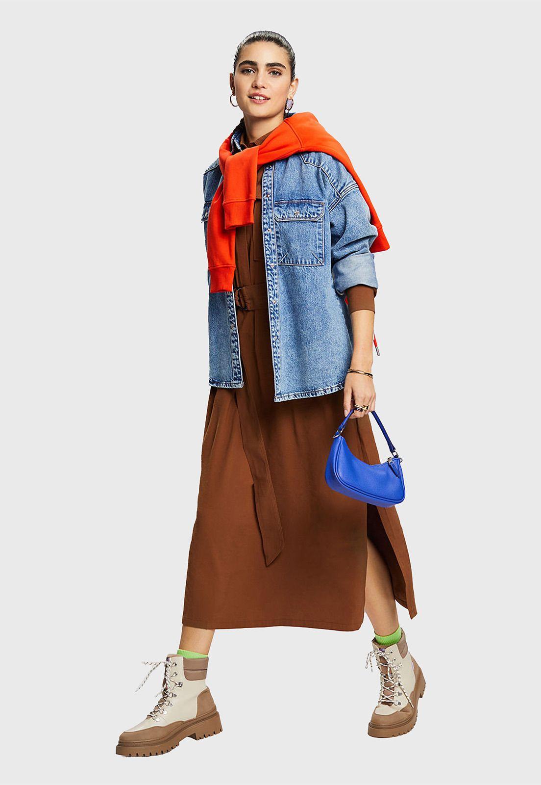 Vestido Camisero Midi Oversize Mujer Esprit-3