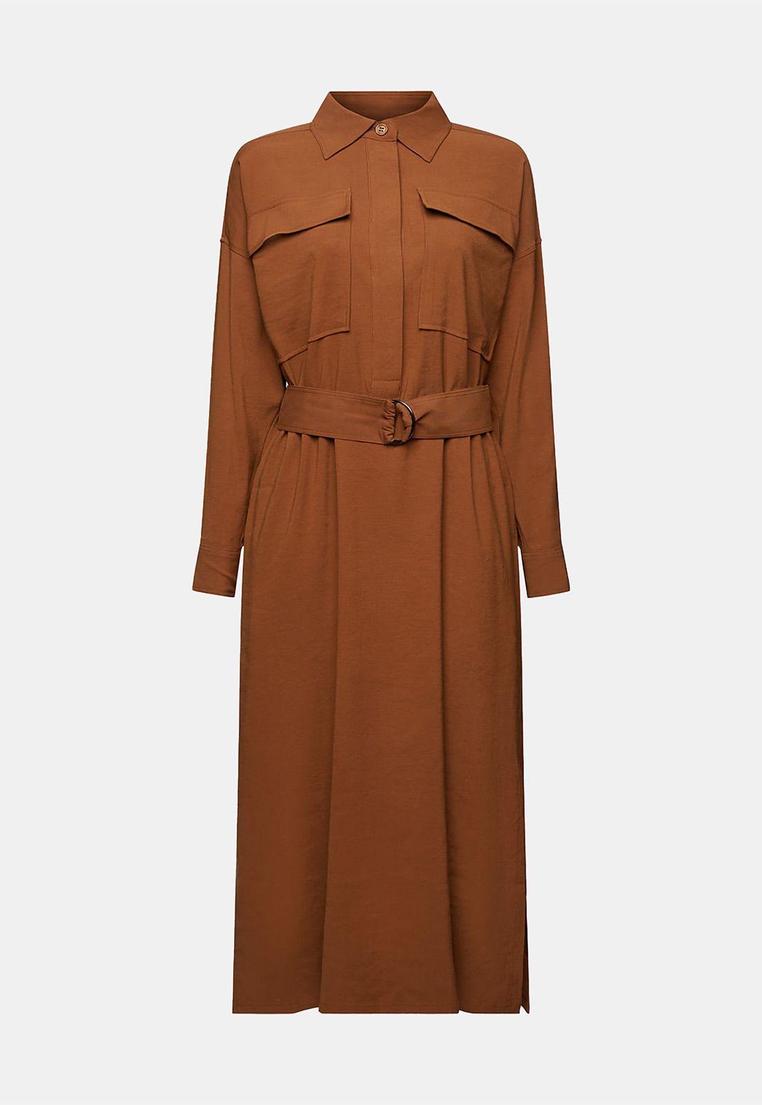 Vestido Camisero Midi Oversize Mujer Esprit-4