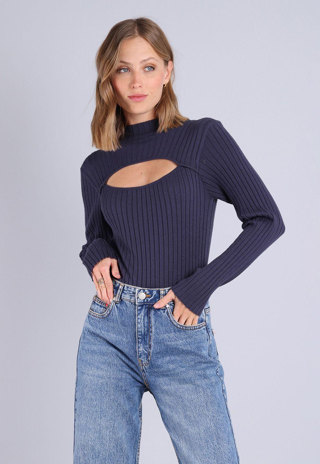 Polera Manga Larga Mujer Soviet AISMK03AZ-0