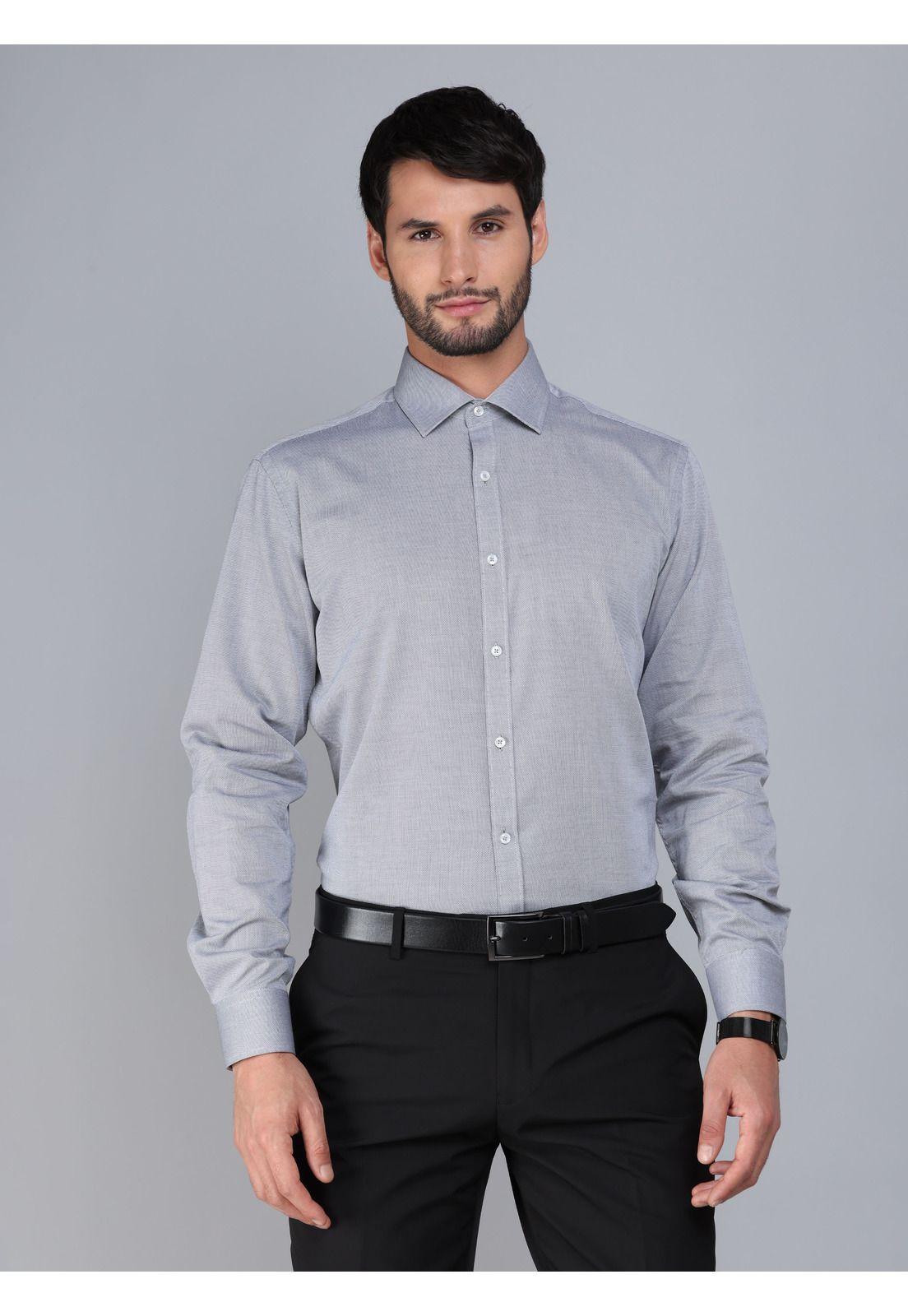 Camisa Formal Texturada Slim Fit Gris Arrow ARM0500GR-0