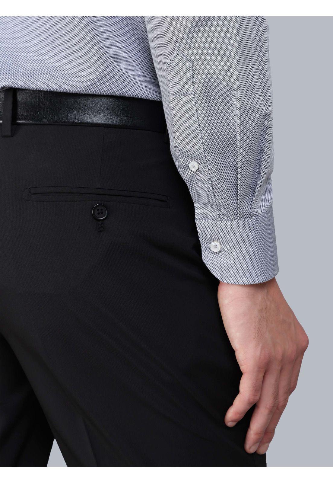 Camisa Formal Texturada Slim Fit Gris Arrow ARM0500GR-4