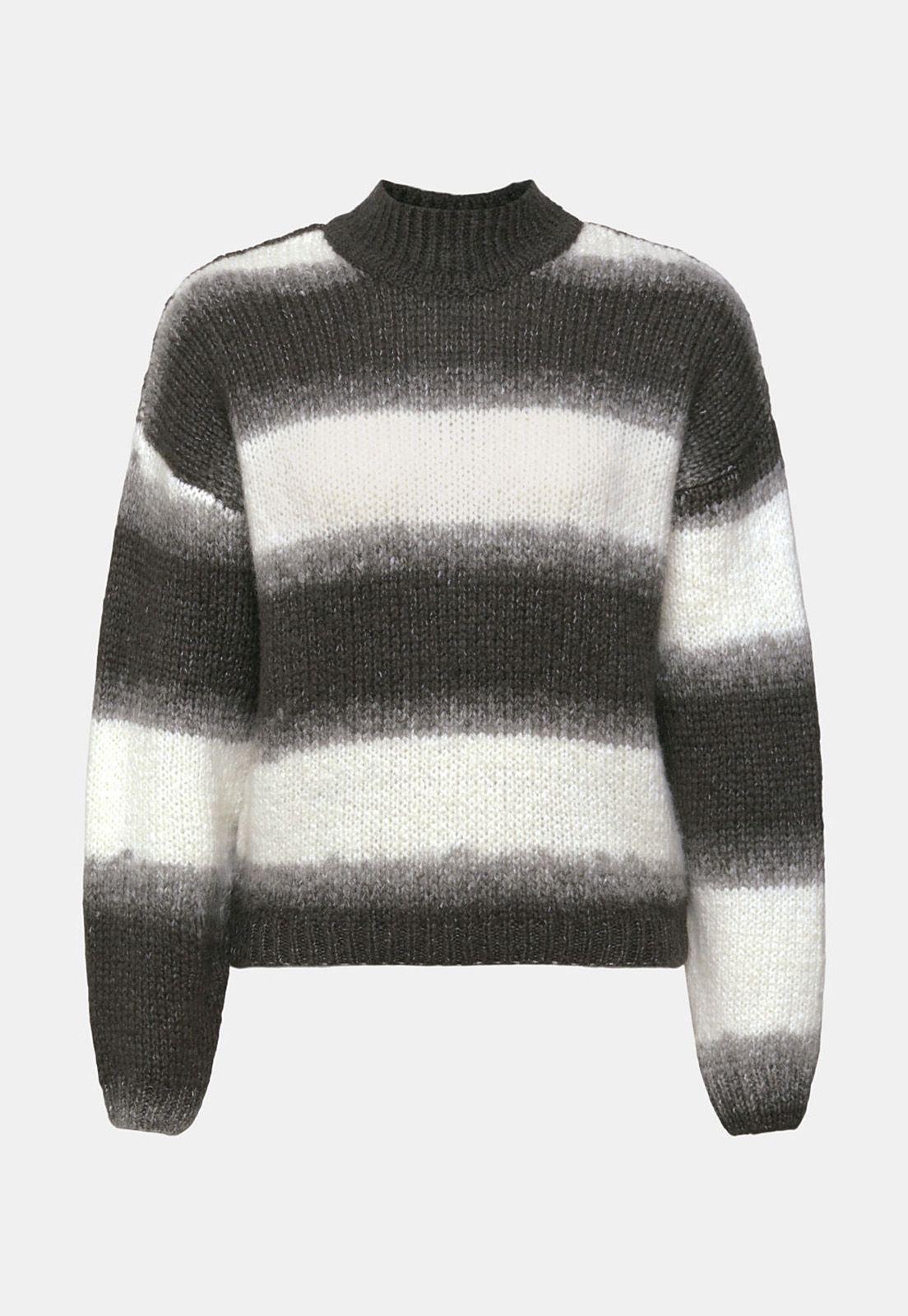 Sweater A Rayas En Mezcla De Lana Mujer Esprit-3